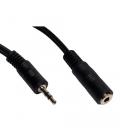 CABLE AUDIO NANO CABLE JACK3.5/M - JACK3.5/H ESTEREO 3,0M NEGRO - Imagen 2