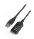 CABLE USB 2.0 PROLONGADOR CON AMPLIFICADOR, TIPO A/M-A/H, NEGRO, 5.0M