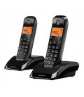 MOTOROLA S1202 Telefono DECT DUO Negro - Imagen 2