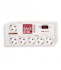 Regleta con interruptor Salicru SAFE MASTER/ 5 Tomas de corriente/ 1 Master/ 2 USB/ Blanca