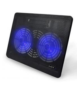 Soporte / base refrigeracion para ordenador portatil ewent ew1256 / 2 ventiladores / hasta 17" - Imagen 1