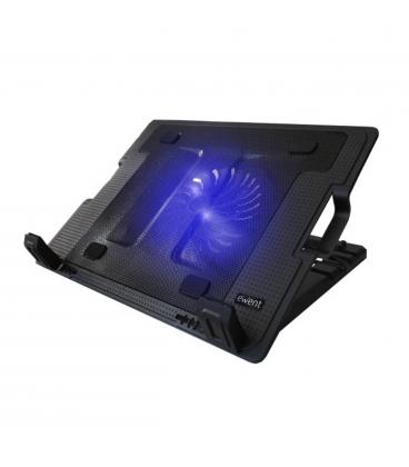 Soporte / base refrigeracion para ordenador portatil ewent ew1258 / 1 ventilador / 2 usb / hasta 17" - Imagen 1