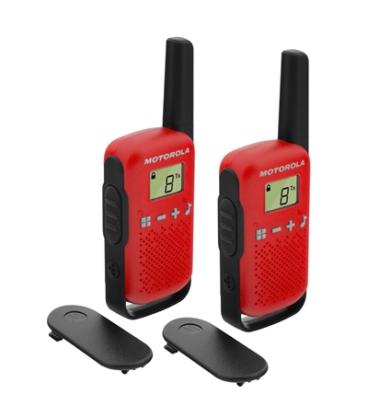 MOTOROLA T42 Walkie Talkie 4Km 16CH Rojo - Imagen 1