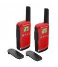 MOTOROLA T42 Walkie Talkie 4Km 16CH Rojo - Imagen 1