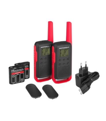 MOTOROLA T62 Walkie Talkie 8Km 16CH Rojo - Imagen 1