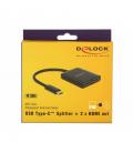 Delock Divisor USB Type-C>2 x salida HDMI 4K Negro - Imagen 3