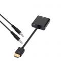 Conversor HDMI a SVGA+audio. HDMI A/M-SVGA/H+JACK 3.5/H. negro. 10cm+1.0m - Imagen 3