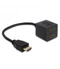 DELOCK Adaptador HDMI con Ethernet M a 2XH - Imagen 2