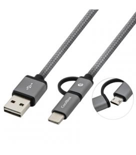 Coolbox Cable MULTIUSB MICRO/C Gris - Imagen 1