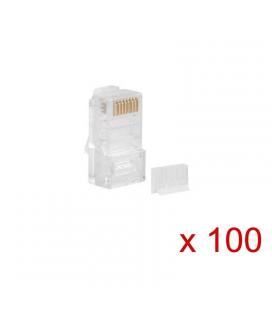 Conector de red rj45 lanberg plu-6000 - para cableado utp cat6 - bolsa de 100 unidades - Imagen 1