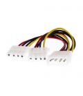 NANOCABLE CABLE ALIMENTACION MOLEX, 5.25"/M-2x5.25"/H, 20CM (10.19.0401) - Imagen 4