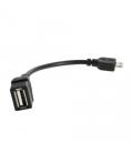 CABLE USB NANO CABLE USB2.0 A/H - MICRO USB2.0 B/M 15CM NEGRO OTG - Imagen 11