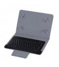 Funda universal con teclado 3go csgt28 negro/gris para tablets 10'/25.4cm - bluetooth - ganchos elásticos - cierre magnético - I