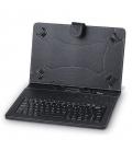 Funda universal con teclado 3go csgt27 negra - para tablets 10'/25.4cm - 83 teclas - puerto microusb - ganchos elásticos - - Ima