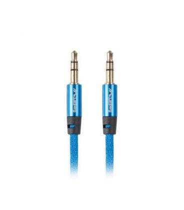 Cable estéreo lanberg ca-mjmj-10cu-0020-bl - conectores jack 3.5mm macho/macho chapados en oro - cable tejido trenzado - 2 - Ima