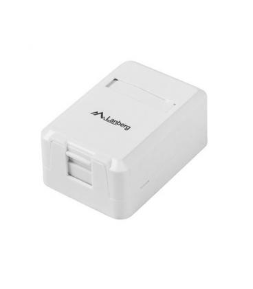 Roseta de pared lanberg ok1-0001-w - 1 puerto keystone 19.2*14.9mm - enrutamiento cables 180º - blanco - Imagen 1