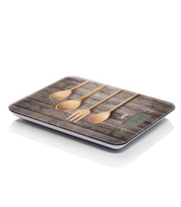 Báscula de cocina laica ks5010 madera cucharas - pesa en g/ml - pantalla táctil - hasta 10kg - precisión 1g - Imagen 1