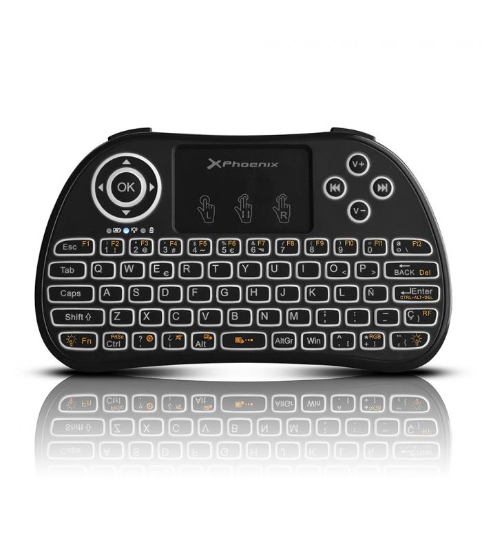 estudiar información herida Mini teclado inalambrico wireless 2.4ghz phoenix touchpad multimedia smart  tv / tvbox / android tv / color negro