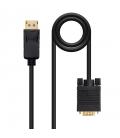 Cable conversor DP a VGA negro, 2m - Imagen 2