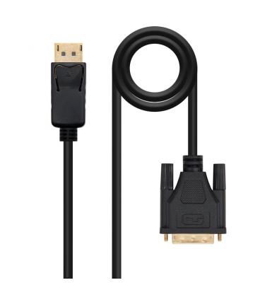 Cable conversor DP a DVI negro, 2m - Imagen 2