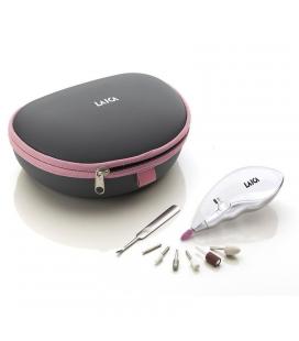 Set de manicura y pedicura laica pc3007 blanco - incluye 9 accesorios y bolsa - Imagen 1