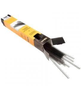 Espirales metálicas 6mm para encuadernar fellowes 5110001 - caja 100 unidades - para maquinas de paso 5:1 - hasta 20 a4