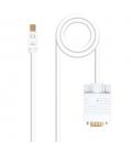 CONVERSOR NANO CABLE MINI DISPLAYPORT/MACHO A VGA/MACHO 2M BLANCO