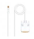 CONVERSOR NANO CABLE MINI DISPLAYPORT/MACHO A DVI/MACHO 2M BLANCO