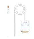 CONVERSOR NANO CABLE MINI DISPLAYPORT/MACHO A DVI/MACHO 2M BLANCO