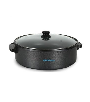 Olla paellero orbegozo pz 8100 - 1500w - ø40cm - fondo 9cm - termostato con temperatura regulable - tapa cristal con valvula - I