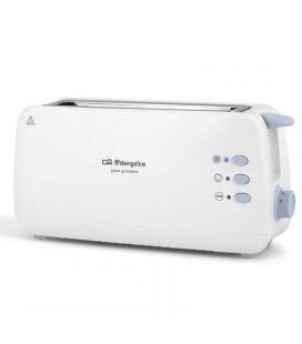 Tostador de pan orbegozo to 4012 - 850w - 1 ranura - 2 rebanadas largas - carcasa toque frío - calienta panecillos - func.