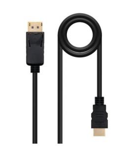 CONVERSOR NANO CABLE DISPLAYPORT/MACHO A HDMI/MACHO 3M NEGRO