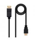 CONVERSOR NANO CABLE DISPLAYPORT/MACHO A HDMI/MACHO 3M NEGRO