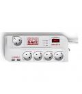 Regleta con interruptor Salicru SAFE MASTER/ 5 Tomas de corriente/ 1 Master/ 2 USB/ Blanca