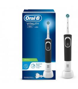 Cepillo dental braun oral-b vitality d100 crossaction negro - filamentos inclinados a 16º - limpieza 2d oscila y rota - - Image