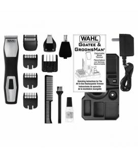 Afeitadora rasuradora para cuerpo y barba wahl body groomer pro all in one - 4 peines guía - 3 accesorios corte - uso con/sin - 