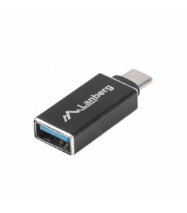 Adaptador usb lanberg ad-uc-ua-02 - conector tipo usb-a 3.1 hembra a usb-c 3.1 macho - negro - Imagen 1