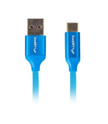 Cable lanberg ca-usbo-22cu-0018-bl - conector usb tipo-c macho a usb a-macho - soporta carga rapida 3.0 - 1.8m - azul - Imagen 1