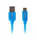 Cable lanberg ca-usbo-22cu-0018-bl - conector usb tipo-c macho a usb a-macho - soporta carga rapida 3.0 - 1.8m - azul - Imagen 1