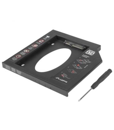 Adaptador para portátil lanberg if-sata-10 - para sustituir dvd slim por hd/ssd de 2.5'/6.35cm 7mm - incluye destornillador y - 