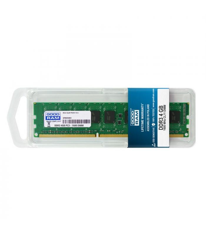 Maligno Mal funcionamiento huevo MODULO MEMORIA RAM DDR3 4GB PC1600 GOODRAM