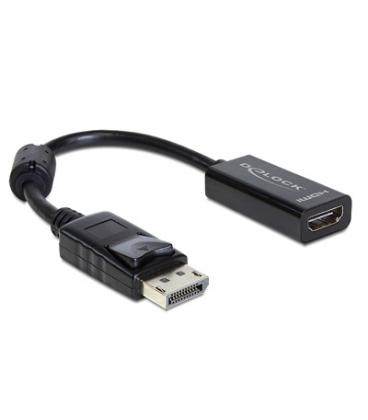 DELOCK Adaptador Displayport M a HDMI H Negro - Imagen 1