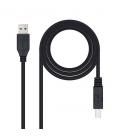 CABLE USB(A) 3.0 A USB(B) 3.0 NANOCABLE 2M NEGRO - Imagen 3