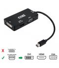 CONVERSOR NANO CABLE MINI DISPLAYPORT A VGA/DVI/HDMI 15CM NEGRO - Imagen 7