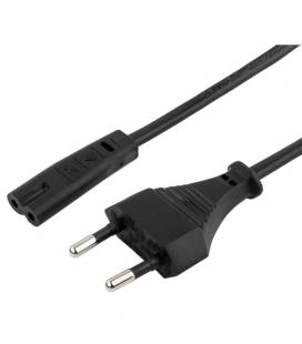 Gembird Cable Alimentación Euro 2pin C7 1.8M Negro - Imagen 1