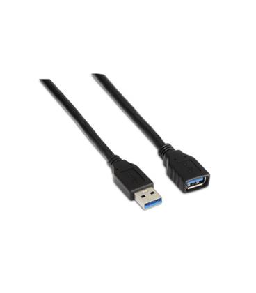 Cable USB 3.0. Tipo A/M-A/H. Negro. 2.0m - Imagen 1