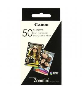 50 hojas papel fotográfico adhesivo canon zink para zoe mini - 2*3'/5*7.6cm