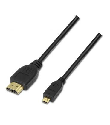 Cable micro hdmi aisens a119-0116 - conectores a-macho/d-macho - alta velocidad con ethernet - full hd / uhd / 3d - 0.8m - Image