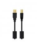 CABLE HQ FERRITA USB(A) A USB(B) NANOCABLE 2M BK MACHO A MA - Imagen 6