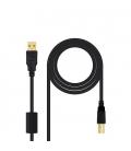 CABLE HQ FERRITA USB(A) A USB(B) NANOCABLE 2M BK MACHO A MA - Imagen 7